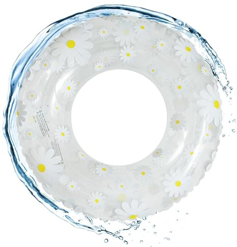 Aufblasbarer Donut für Meer – PVC 75 cm transparent Doppelkammer | Schwimmring aufblasbar Meer | Schwimmbad für Erwachsene dekorativ Sommer | Wasserring Party Entspannung Pool Reise Sommer