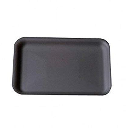 CKF 2SBK, #2S Black Foam Meat Trays, Disposable Standard Supermarket Meat Poultry Frozen Food Trays, 500-Piece Bundle