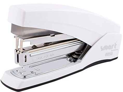 smart by Leviatan 0050 Less Effort Heftgerät 60 Prozent Reduzierter Kraftaufwand Hochwertiges Ergonomisches Gehäuse (Typ 26/6 & Typ 24/6, 24/8mm Heftklammer) 50 Blatt