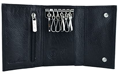 CONTE MASSIMO Schlüsselanhänger für Herren und Damen, Echtes Leder