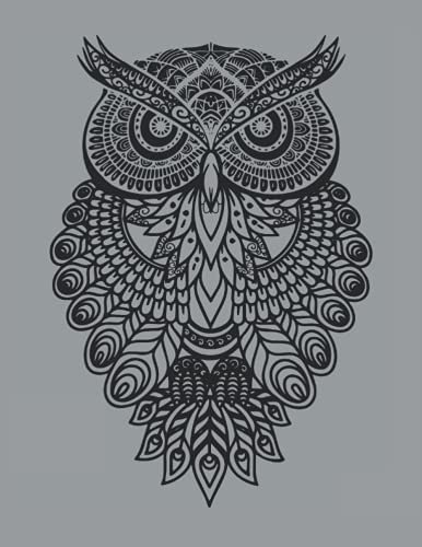 Eule Owl Grafik Graphic Kunst Geschenk Mandala Kunst Zeichnung: ANTI STRESS MALBUCH - Mandalas - Lustiges Mandala Eulen Vogel Tier Geschenk - A4 ... - Antistress - Entspannen - Zum Ausmalen