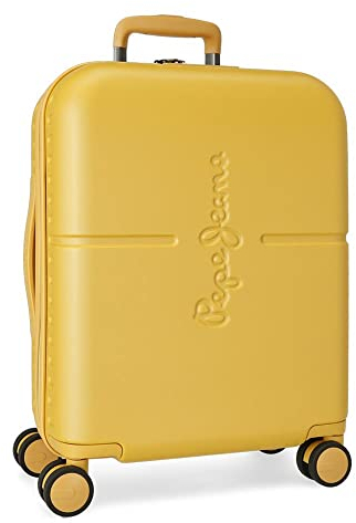 Pepe Jeans Highlight Valigia da Cabina, 40 x 55 x 20 cm, giallo, 40x55x20 cms, Valigia da cabina