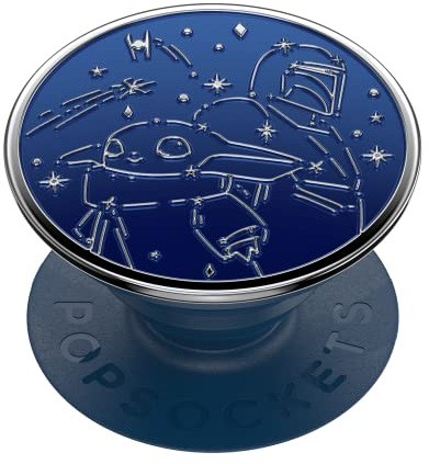 PopSockets: PopGrip - Expanding Stand and Grip with a Swappable Top for Phones & Tablets - Enamel Mandalorian Night