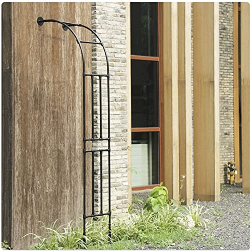 DJZZ Rosenbogen Halbbogen aus Metall stabil, halbrund Gartenbogen Rost Rankhilfe für Kletterrosen schwarz (Größe : 300x240cm)