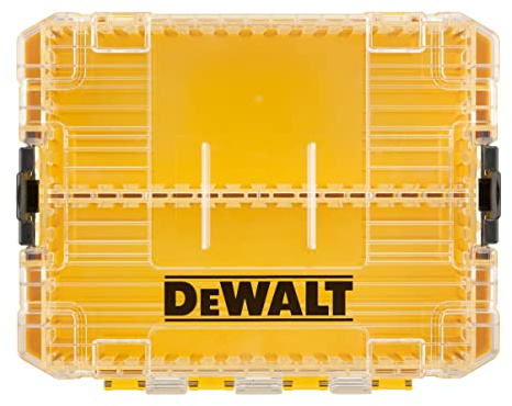 DeWALT Tough Case Chic (Medium) Organizer, Tool Box, Storage Case, Tool Box, Transparent Lid, Removable Tray, Stackable Storage, Screws, Bits, Accessory Case
