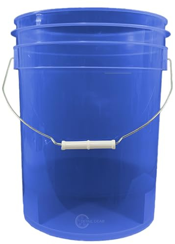 DETAIL GEAR Ultimate Clear Transparent Car Wash Bucket - BLUE - 20L (5 Gallons) (1 Bucket and Grit Guard)