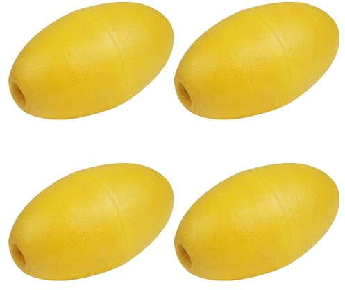 Rope Floats Marine Buoy Float, 4pcs Fishing Marker Buoy EVA Yellow Boat Accessory Kayak Canoe Drift Anchor Floating Ball for Tow Rope Throw Line Dock Marine Accessories (YELLOW, L*W-13 * 7.5cm)