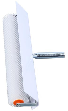 Rodillo de Suelo para Solera Compuesta con Púas Autonivelantes de Látex para Suelos de 500 Mm, Púas de Plástico de Gran Tamaño de 21 Mm con Protector contra Salpicaduras,