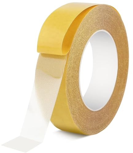 SRTSTR 3cmx20m Nastro Biadesivo per Tessuti,Resistente Super Adesivo Nastro Biadesivo Sottile Nastro Adesivo per Tessuti, Tappeti e Superfici Strutturate