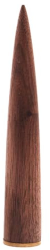 Theaque Kegelförmiger Holzring-Präsentationsständer, Holz, Messing, Ringhalter, dekorativer Ringhalter