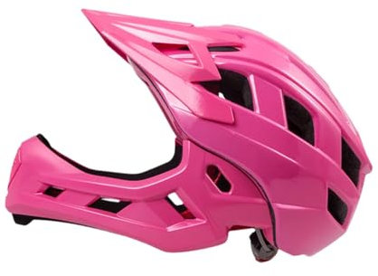 rockible Casco da Bicicletta per Bambini, Casco Integrale E Mezzo Casco Commutabili, Comodo Casco da Bici da Strada, Casco da Bicicletta per La Guida, Rosa