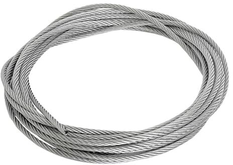 SkyjOy Stahlseil 100 Meter Flexibles Stahldrahtseil, weiches Kabel, Wäscheleine aus Edelstahl, Durchmesser 0,5/1/2/3/4/5/6/8 mm Drahtseil(2 Meter,Diameter 8mm)
