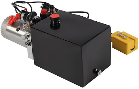 Pompa idraulica MccoMMon da 12 V, 3 kW, 7.57 litri, Nero, Argento, Funzionamento silenzioso, Adatta per rimorchi, supporti, manutenzione veicoli, sollevamento