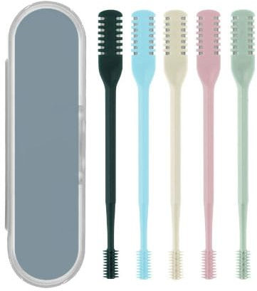 Taicols 5 Pezzi 2 In 1 Taglia Peli Naso Doppia Faccia Nose Trimmer Manuale Con Rotante Tagliapeli Nasale Portatile Per Uomini Donne Epilatore Nasale Sicuro Preciso Per,Portatile E Senza Dolor