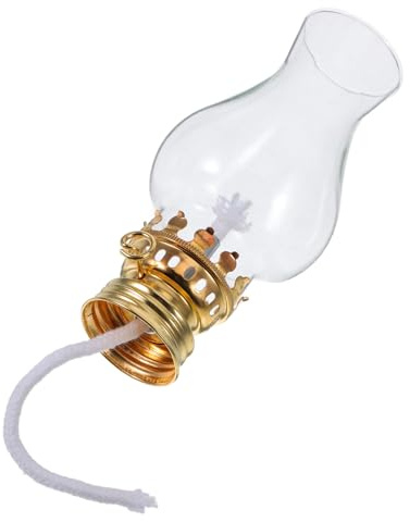iplusmile Vintage Petroleumlampe Mit Glaszylinder Und Metallregler DIY Öllampe Für Zuhause Camping Und Outdoor-aktivitäten Vielseitige Beleuchtungslösung Mit Präzise Gefertigten Dochten