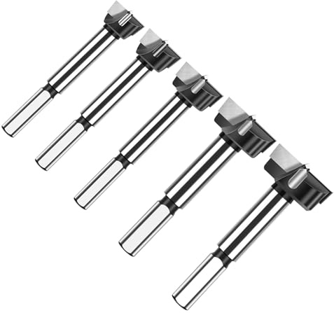 5Piece/Set Solid Forstners Drill Bit Woodworking Tool 15-35mm Branch Hole Drill for Precise Drilling in Wood Forstners Bit Set
