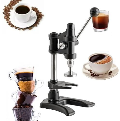 Tamper à café manuel avec poignée économe en main-d'œuvre pour presser uniformément le marc – Idéal pour la maison, le bureau, le camping, les voyages