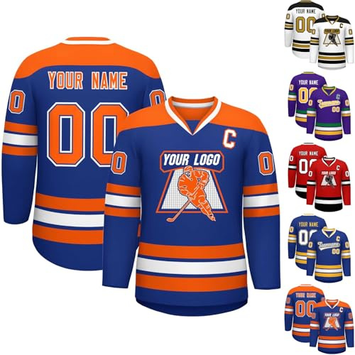Maillots de Hockey personnalisés, Maillots de Hockey Vierges pouvant être personnalisés avec l'équipe/numéro/nom Personnel, Maillots de Hockey pour Hommes, Femmes, Adolescents et Enfants