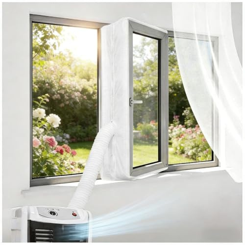 Guarnizione Finestra Condizionatore, 300CM Guarnizione Universale per Finestre per Condizionatore Portatile, Impermeabile Guarnizioni Usata per L'arresto dell'Aria Calda, Facile da Montare