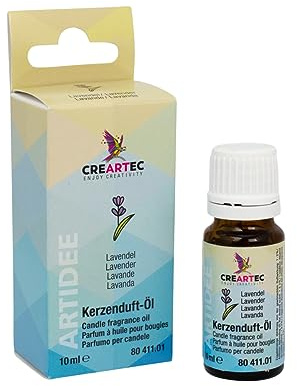 CREARTEC Kerzenduftöle Lavendel - Parfümöl zur Herstellung von individuell duftenden Kerzen - angenehme natürliche Duftnote - sehr ergiebig - für alle Wachse geeignet - 10ml - Made in Germany