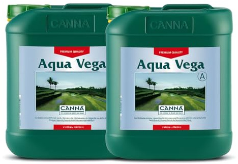 Weedness Canna Aqua Vega A&B 10 Liter - Wachstumsphase Hydrokultur Dünger Hydrokulturdünger Bewässerung Flüssigdünger Organisch Grow Bio Naturdünger