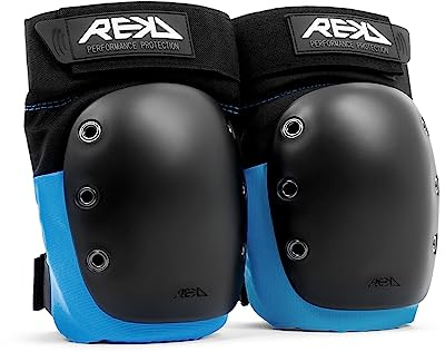 Rekd Ramp Knee Pads Knieschoner Skateboard Unisex Adult, Unisex, Schwarz/Blau, L