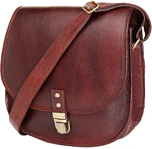 Urban Leather Dunkelbraun Umhängetasche Handtasche Geldbörse für Damen, Damen und Teenager Mädchen Satteltasche Schultertasche Umhängetasche Ledertasche Leder Geldbörse Ledersattel Geldbörse (30 cm)