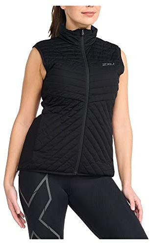 2XU Women's Ignition Insulation Vest Jacket, Black/Midnight, M
