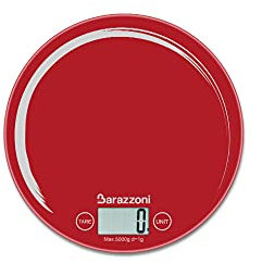 Barazzoni Balance numérique ronde rouge