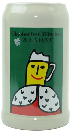 Steinfixx® - Original Oktoberfestkrug 1997 I Jahrgangskrug I Jahreskrug I Wiesnkrug I Sammlerkrug