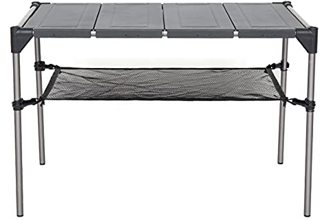 Outdoor Küche Camping Schränke Tragbarer Klappbarer Camping-Küchentisch Im Freien, Outdoor Camping Klapptisch Für Strand Camping Party BBQ, Esstisch Aus Aluminium, 56X39X36cm