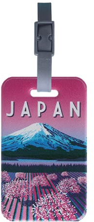 Color Pop® Etiquette bagage ou sac (Imprimé Japan) - Fabrication française - en PVC - Accessoires de Voyage - 10,6 x 6,2 cm