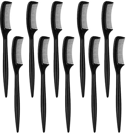 zalati Wimpernkamm, 10 Stück, Kunststoff, Mini-Augenbrauen-Werkzeug für Verlängerung, Trimmen, Fellpflege