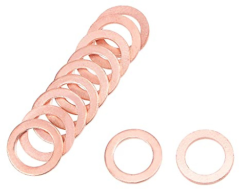 A ABSOPRO Rame Rondella M12 x 18mm x 1.5mm Piatto Sigillante Guarnizione anellos(Set di 30)