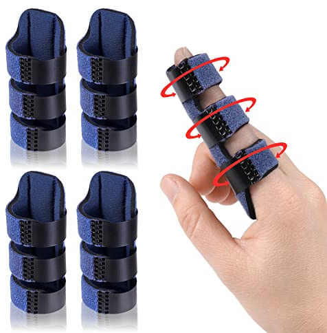 Wisesso Trigger Finger Splint, Fingerschienen für Begradigung & Trigger & gebrochene Fingers, Finger Brace Fits Index - Middle - Ring Fingers (Blau)
