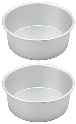 Sparklenut Set di 2 stampi da forno, rotondi, in acciaio inox, per dolci e matrimoni, 9 pollici