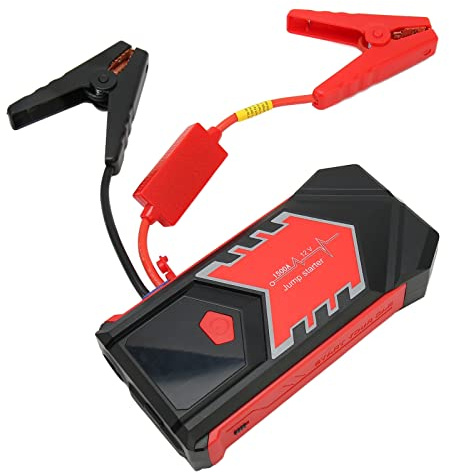 Auto Starthilfe, 3000 A 59800 MAh Starthilfe Box 12 V Autobatterie Booster Pack mit USB Schnellladung 3.0, LCD Display und LED Licht, IP66 Wasserdichter Batterie Booster