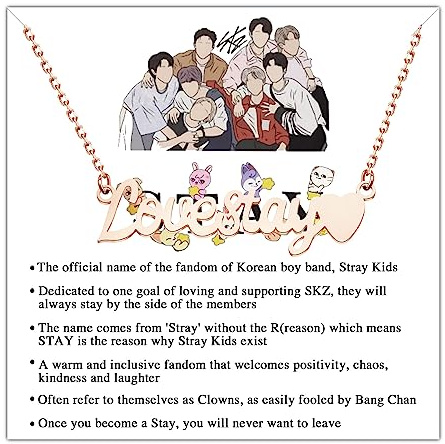 MYSOMY K-POP S-Kids Boy Group Gift Love stay Necklace SKZ Stay Fans Jewelry Gift K-POP Music Lover Merchandise