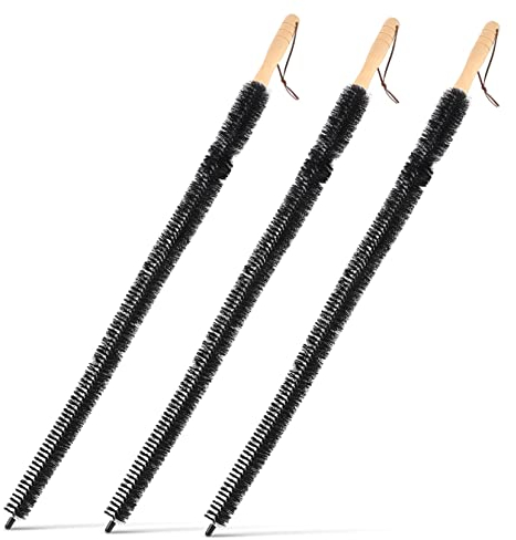 Mobestech Ensemble De Nettoyage De Radiateur 3 Pièces Plumeau À Manche Avec Poils Flexibles Efficace Pour La Poussière Et Les Peluches Pour Conduit De Chauffage Central Manche En Bois