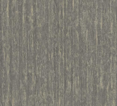 A.S. Création Smart Surfaces Vliestapete mit Metallic-Muster 10,05 m x 0,53 m - Braun, Grau - Mustertapete für verschiedene Räume Made in Germany - 395615