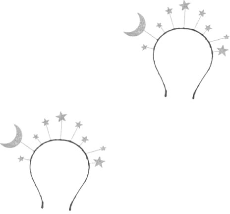 Beavorty 2stücke Sternenmond Haarband Für Damen Glitzernde Haaraccessoires Bequemes Und Leichtes Kopfband Für Partys Und Fotoshootings Für Erwachsene