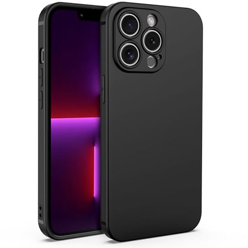 EasyAcc Slim Case für iPhone 13 Pro (NUR), Dünne Matte Schwarze TPU-Telefonhüllen Kompatibel Mit iPhone 13 Pro 6,1 Zoll, Finish Profile Soft Back Protective Cover
