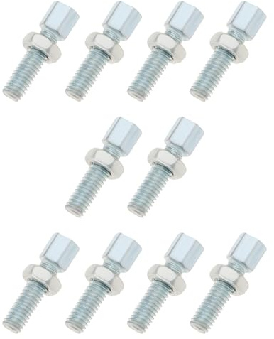 OTOTEC 10 Stück M6 X 20 Mm Gaszug Einstellschraube Bremszug Einstellschraube Gaszug Einstellschraube mit Mutter für Fahrrad