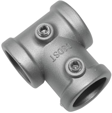 GARDINIA T-Stück für Gardinenstangen mit Ø 25 mm, Serie Industrial Home, Metall, Farbe Silber