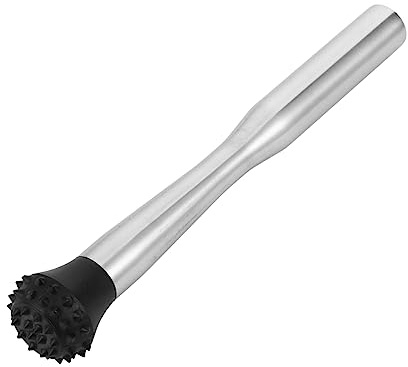 TOPBATHY Stainless Steel Ice Muddler and Cocktail Stirring Rod 25cm Bar Mixer Tool Sturdy Popsicle Stick Design for Home and Professional Bartending