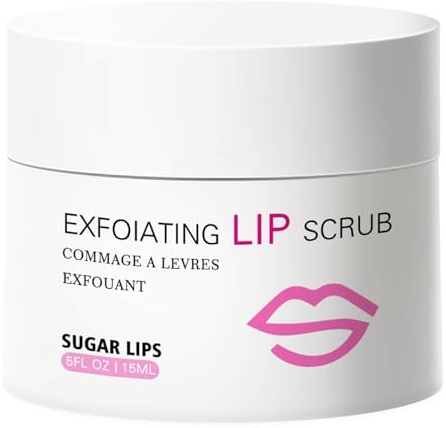 scyca Lippenpeeling | 15 ml Lippenpeeling Natürliches feuchtigkeitsspendendes Lippenpeeling mit Zucker Lippenpflegeprodukte, Lindert trockene und schuppige Lippen, Optisch vollere Lippen