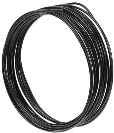 Uonlytech Filo Per Modellare I Bonsai Da Giardinaggio Filo Flessibile in Alluminio Per Bonsai Da 2 Mm Nero 5 M Per Piante in Vaso Da