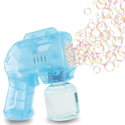Blubbel Pistolet a Bulle, Machine pour Bulles Savon Enfant, Générateur Mousse LED, Jouet Extérieur, Cadeau Été, Bazooka Mariage, Lance-Bulles Portable, Activité Jardin, Jouets de Plein air