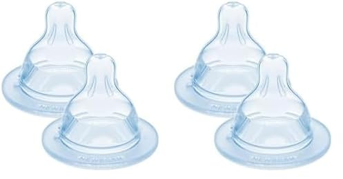 MAM Sauger für Babyflasche | für Neugeborene | 94% der Babys lieben sie | besonders langsam | der Brust nachempfunden | stillfreundlich | Sauger Gr. 0 | 0 Mon | 2 Stück (Packung mit 2)