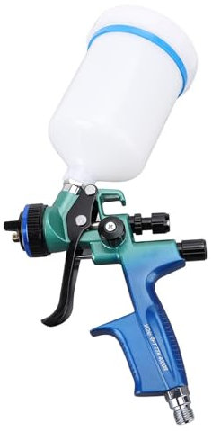 Spruzzatore di Vernici per Pistola a Spruzzo HVLP, Pistola a Verniciatura a Spruzzo con Ugello 1,3 Mm e Tazza 600 Ml, Spruzzatore di Pistola per Vernice per Auto, Kit di